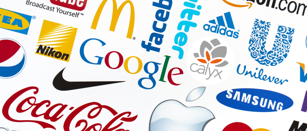 Graphic image of popular brand names.