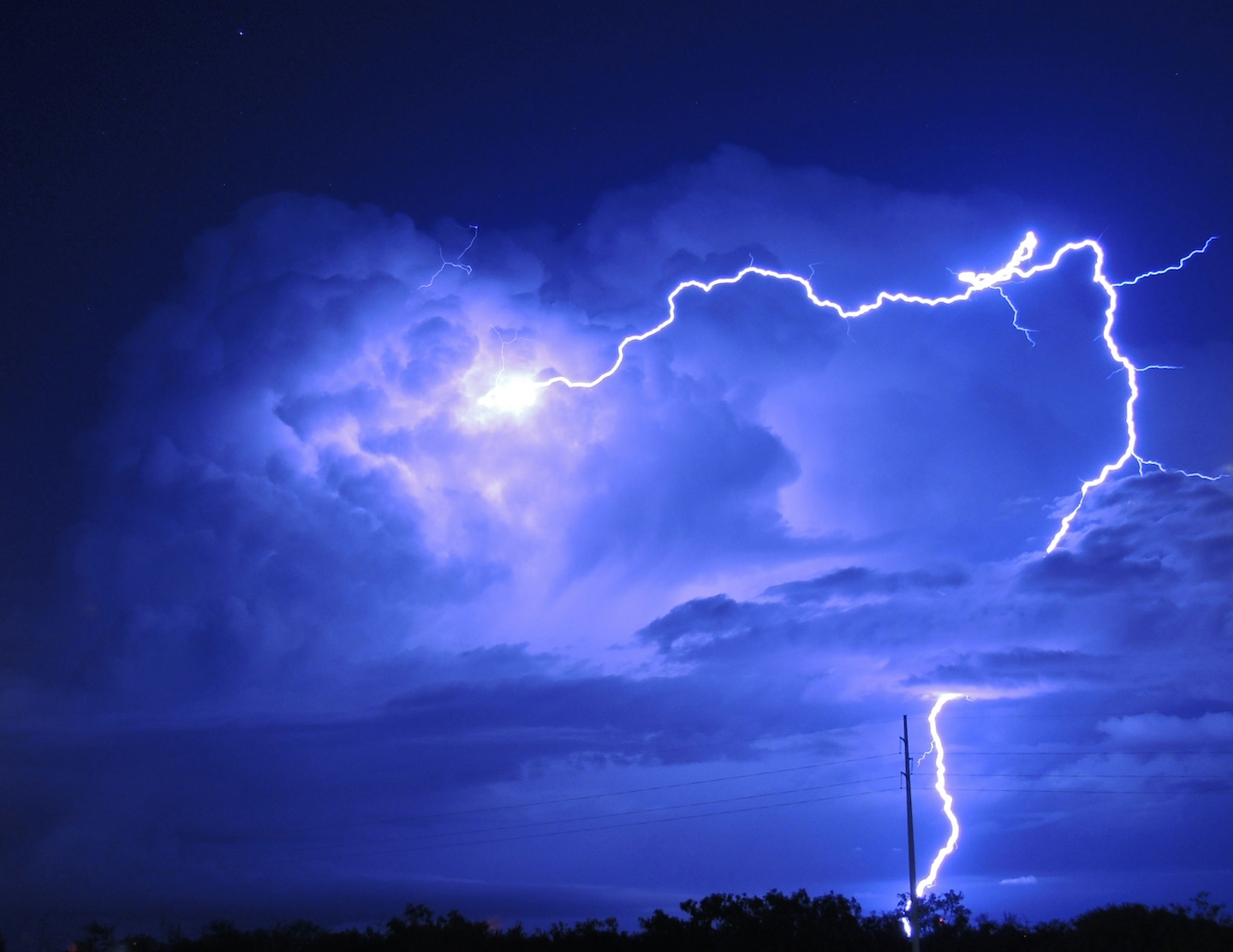 Lightning storm.